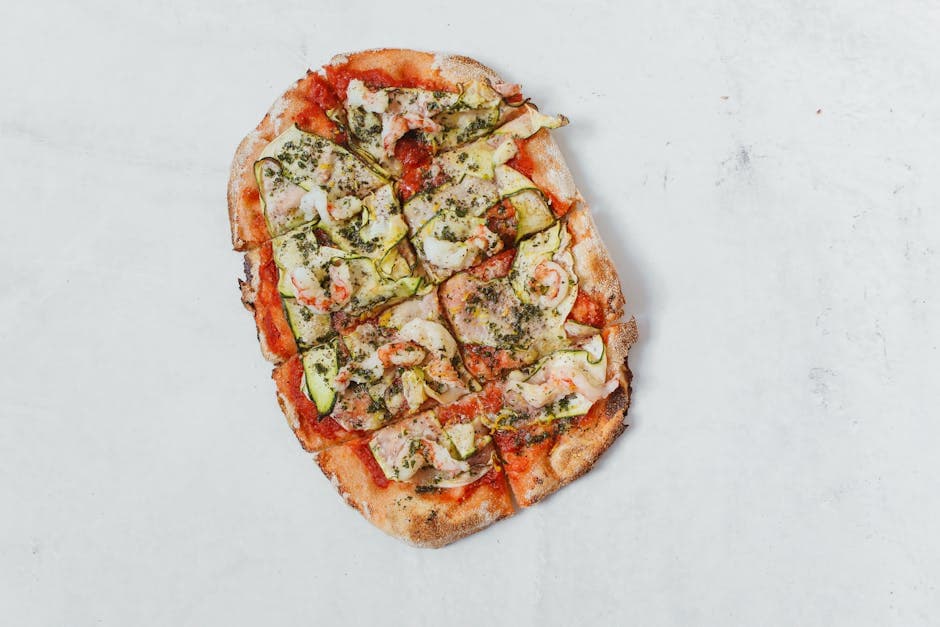 Zucchini- og olivenflatbrød