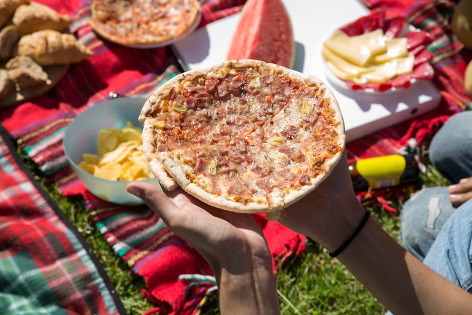 Frisk vannmelonpizza med ruccola og feta