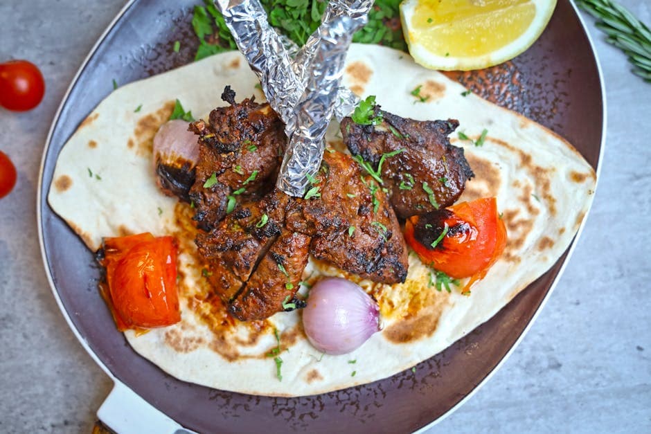 Lammesouvlaki med rosmarin og sitron