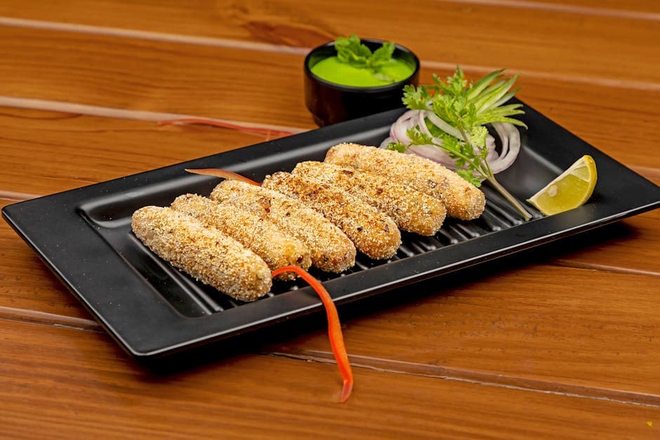 Sprø kokosfiskesticks med mangochutney