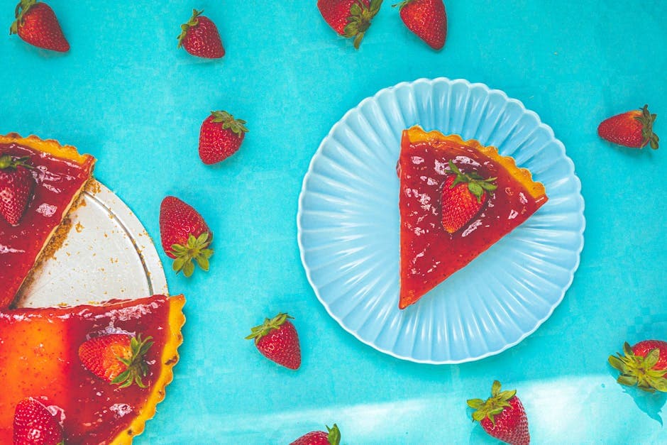 Ostekake Petit Fours med Jordbærglasur