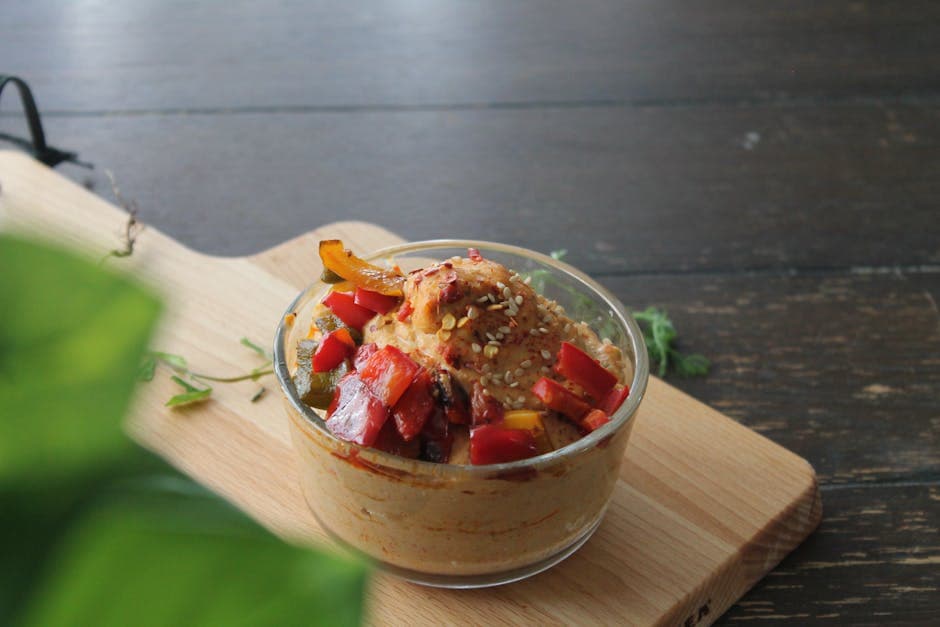 Kremete grits med ovnsbakte grønnsaker og hasselnøttsmør