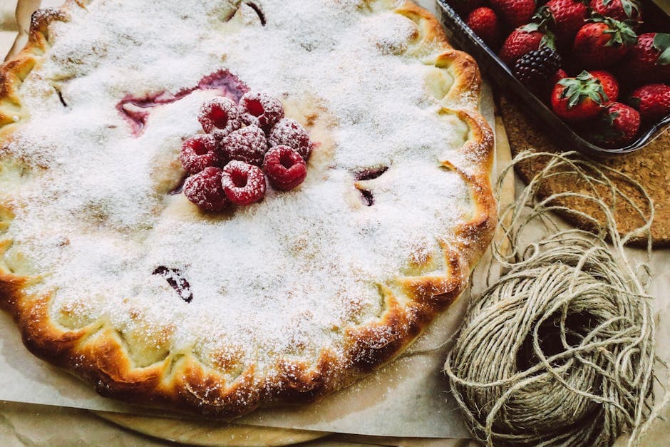 Nektarin- og bringebærkake i stor form