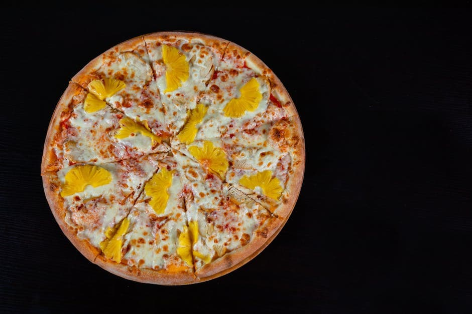 Modifisert Hawaiipizza med chili og mynte