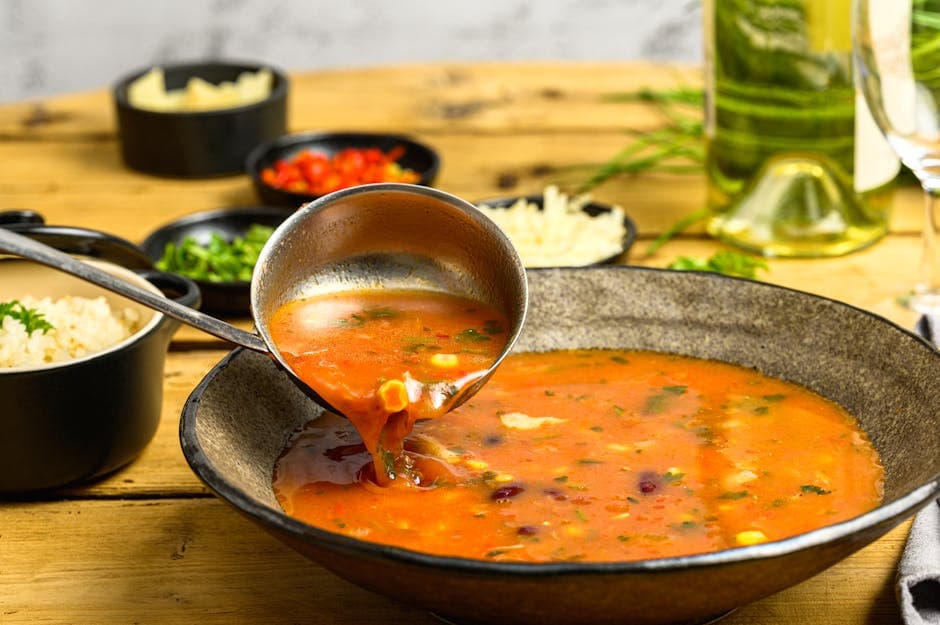 Tex-Mex tomatsuppe med grillet ost