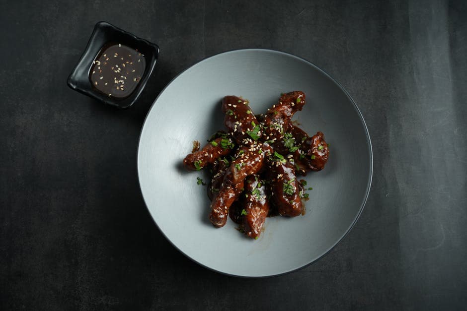 Asiatiske hot wings med plommesaus