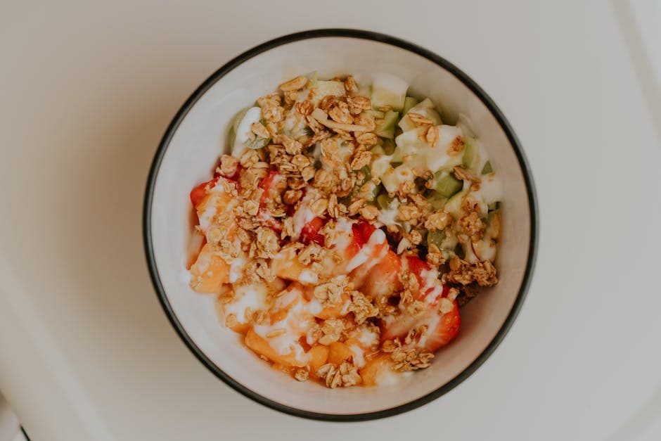 Frisk appelsin- og epleyoghurt