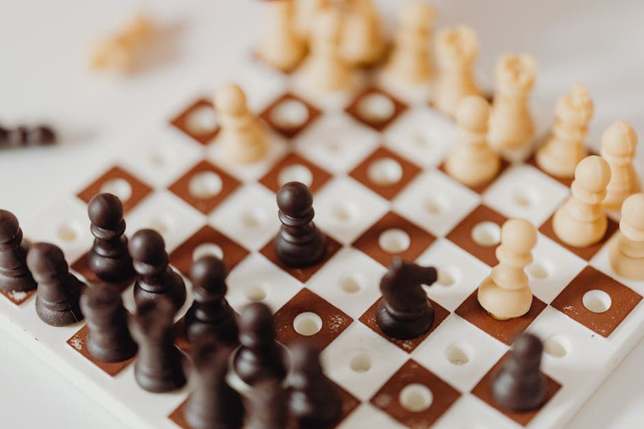 Sjakkbrikker av sjokolade