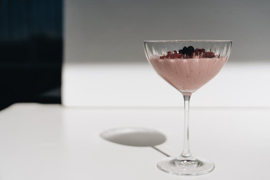 Pepperkakeglass med tranebærkrem