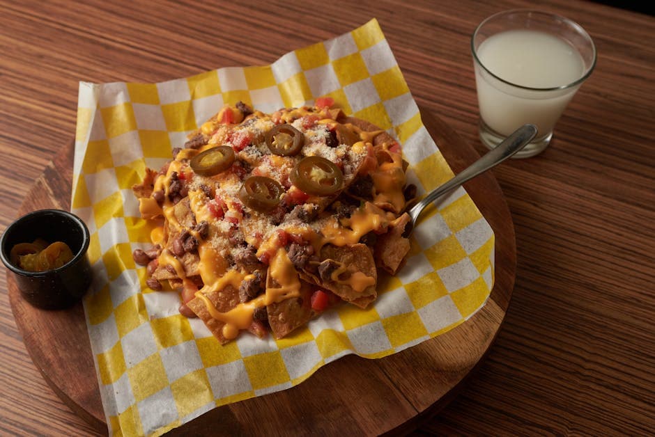 Cheeseburger Nachos med bagel-chips