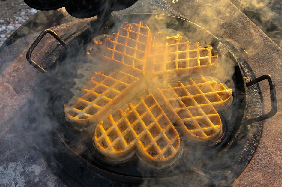 Vafler med Gruyère og karamellisert løk