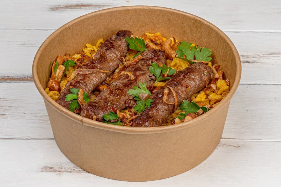 Safranris med rips og kyllingkraft