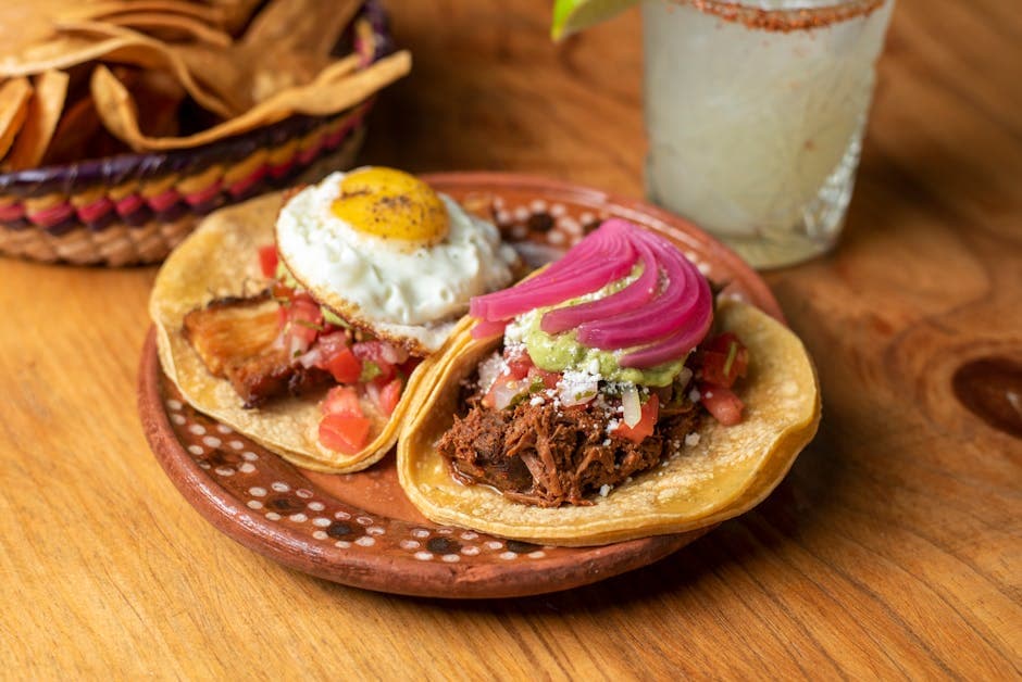 Biffbarbacoa-tacos med guajillo-chili