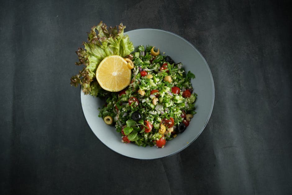Frisk libanesisk tabouleh salat