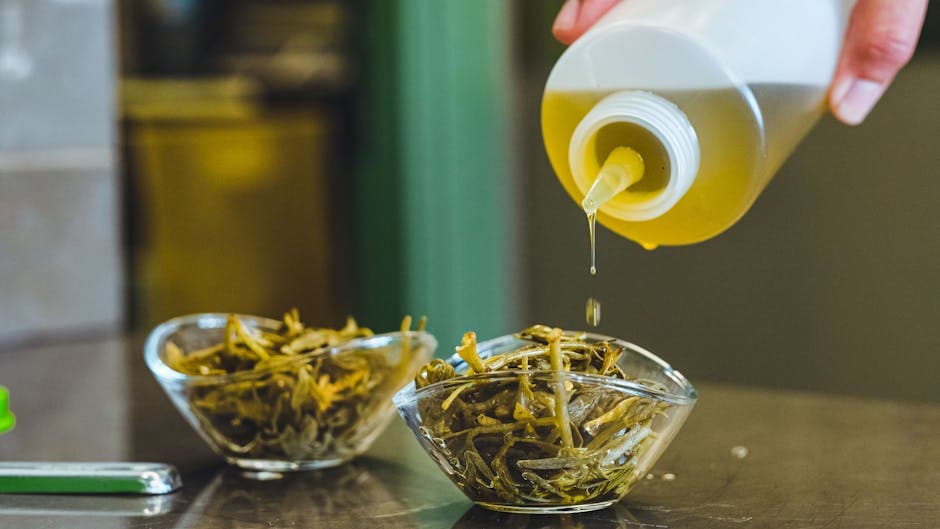 Frisk estragonolje med fennikel