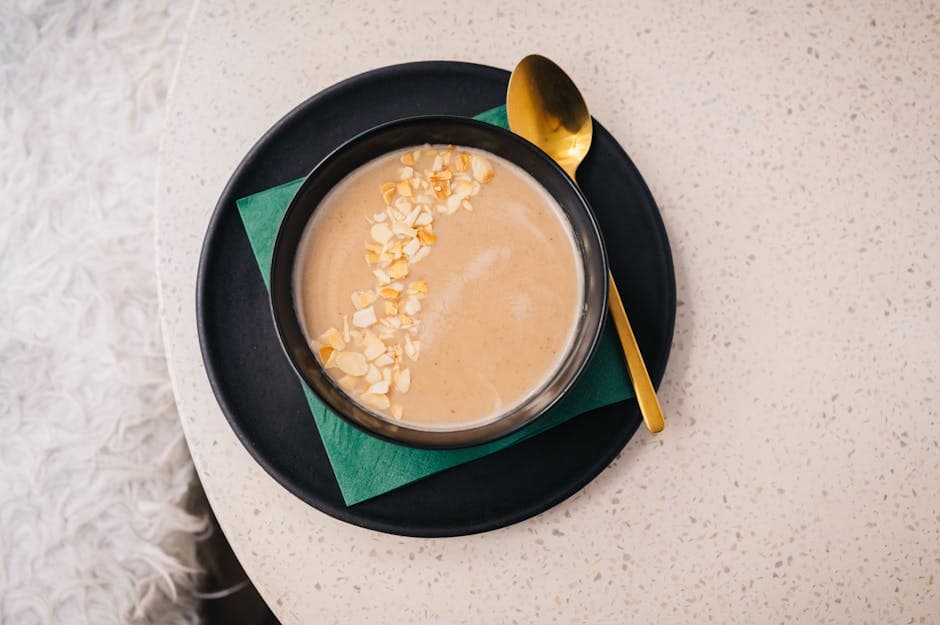 Kald melonsuppe med tofu og mandler