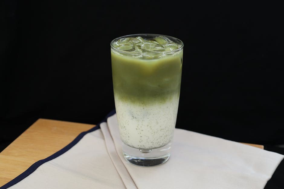 Kremet matcha latte