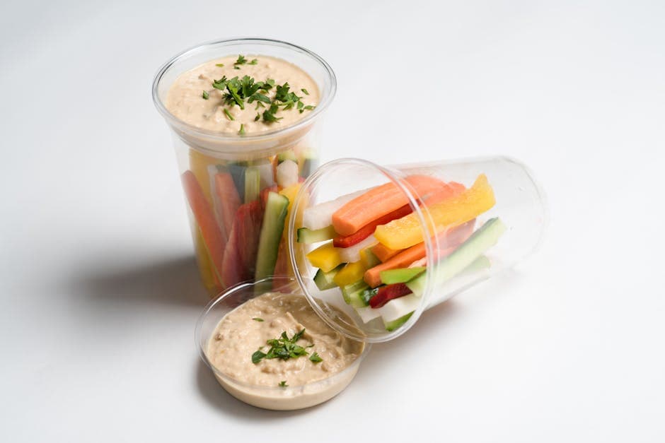 Grønne og hvite crudités med anis- og urtedipp