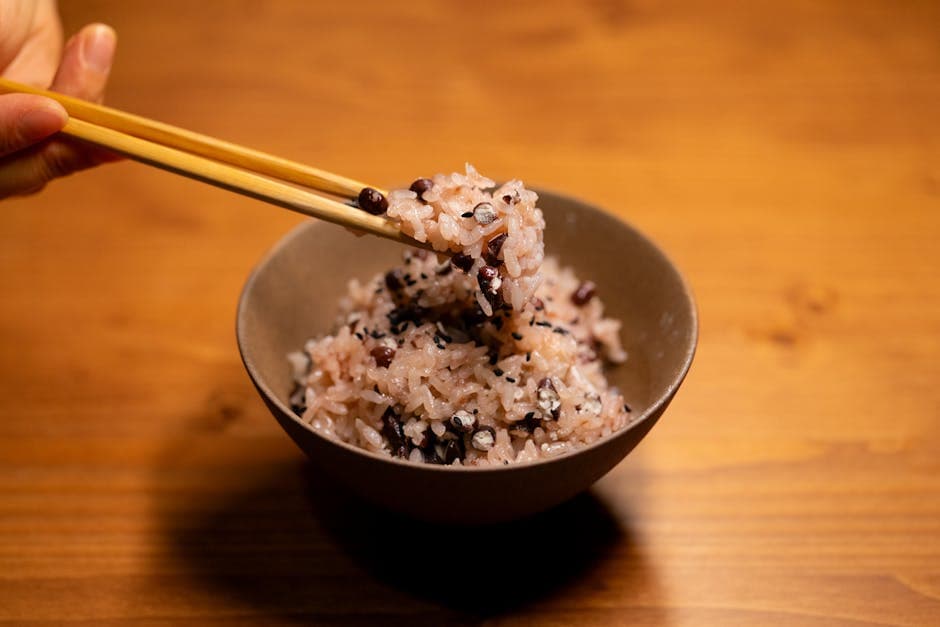 Klebrig ris (Chopstick-vennlig)