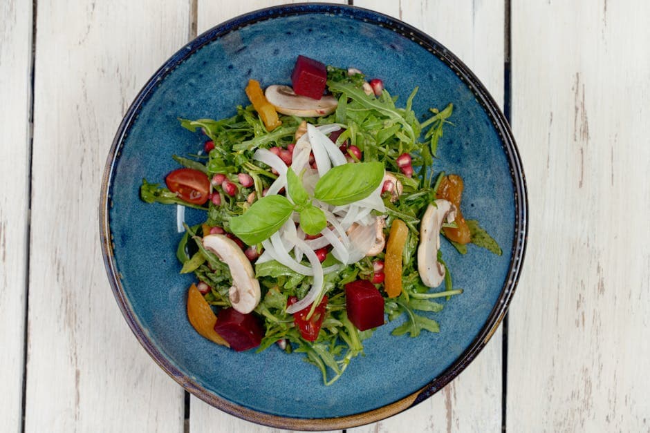 Grønn bønnesalat med poblano-dressing og rødbeter