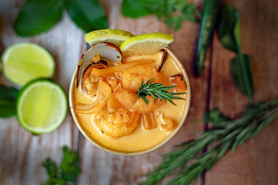 Rød karri med reker og kokosmelk