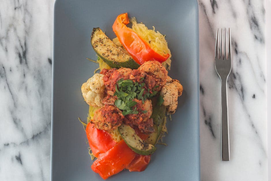 Spaghetti squash Puttanesca fra stekepanne