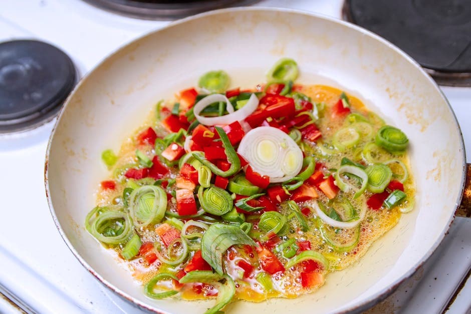 Matzo brei med løk og paprika