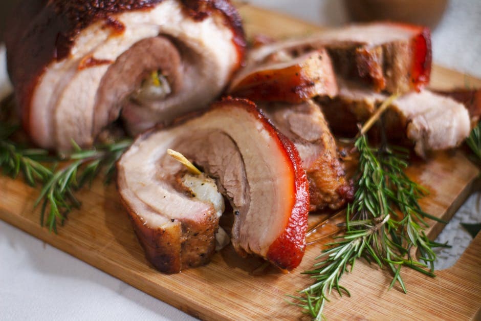 Saftig porchetta med ovnsbakte poteter