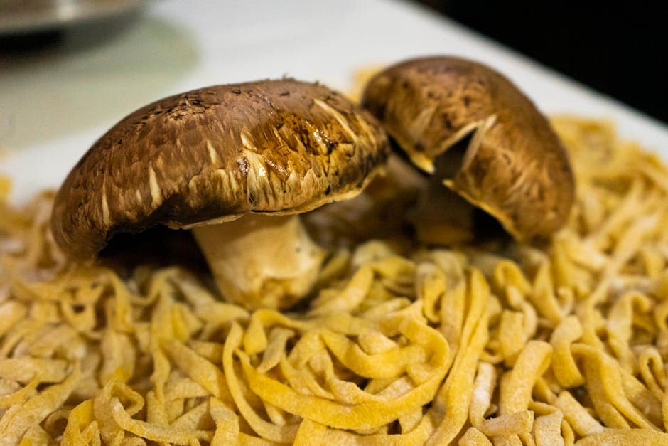 Tortellini med kremet sopp-carbonarasaus