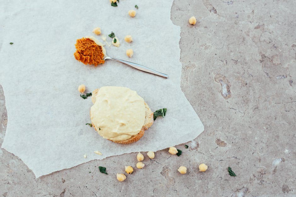Bruschetta med krydret kikertepuré