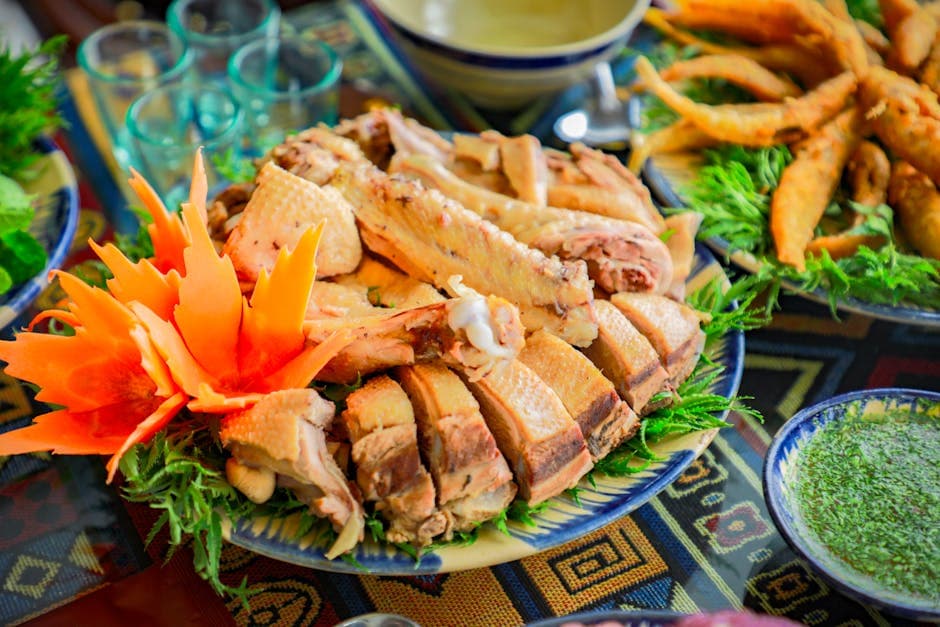 Pannebråstekt kylling med glaserte gulrøtter og mandler