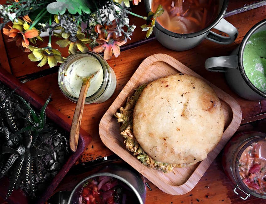 Colombianske arepas med ost