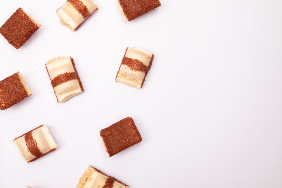 Kremostkaker i terninger med kanel