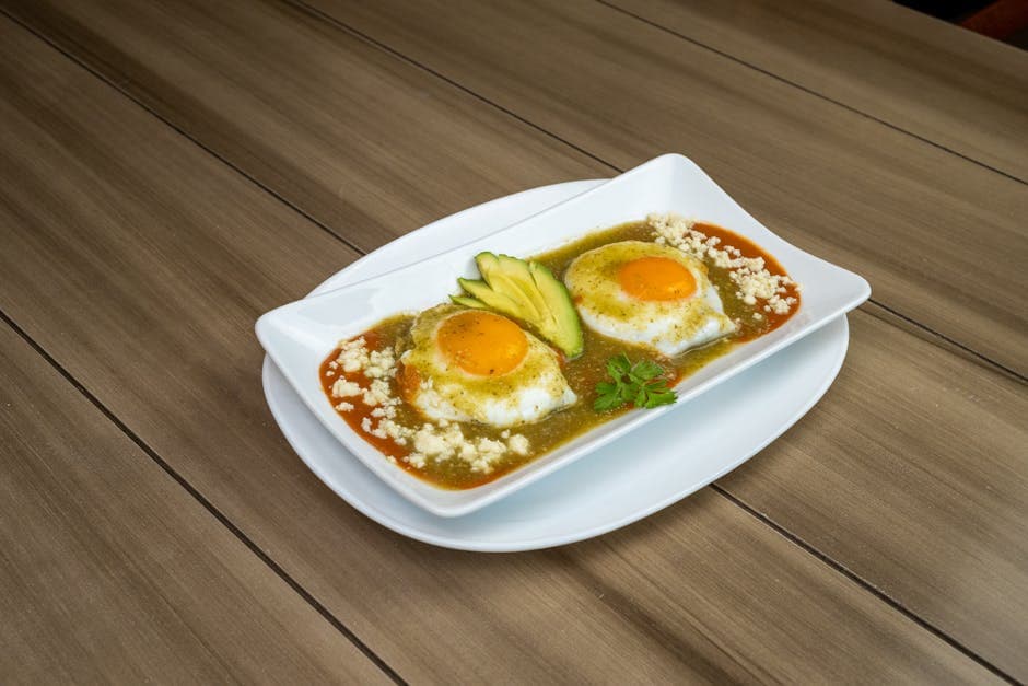 Huevos Rancheros med bønner og stekt egg