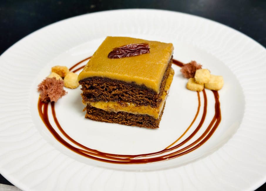 Jamskake med karamell- og sjokoladeganache