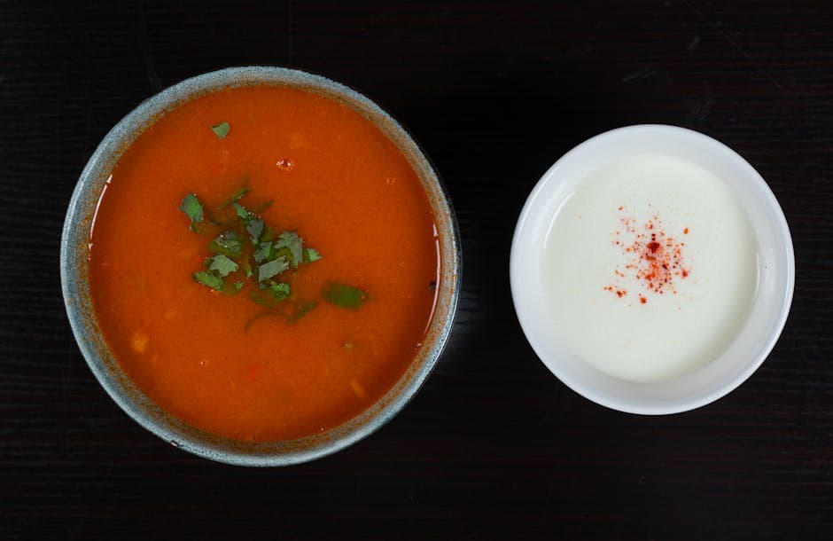 Frisk tomat- og koriandersuppe