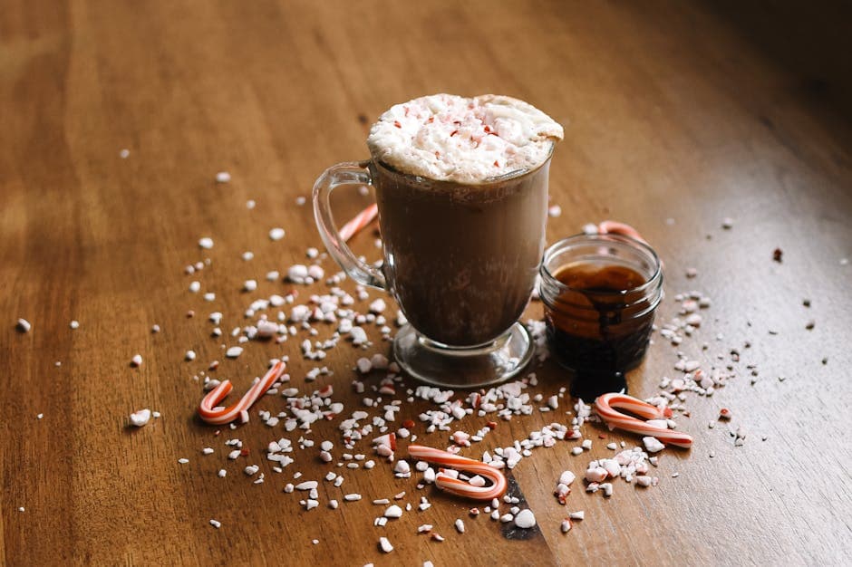 Varm sjokolade med peppermynte-schnapps