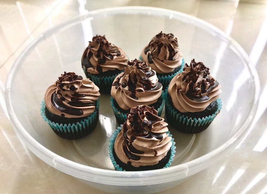 Saltet karamell- og mokkacupcakes