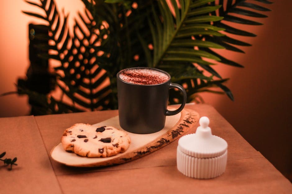 Krydrede mocha-sjokoladekjeks med espressobønner