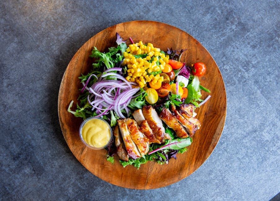 Parisisk kyllingsalat med sennepsdressing