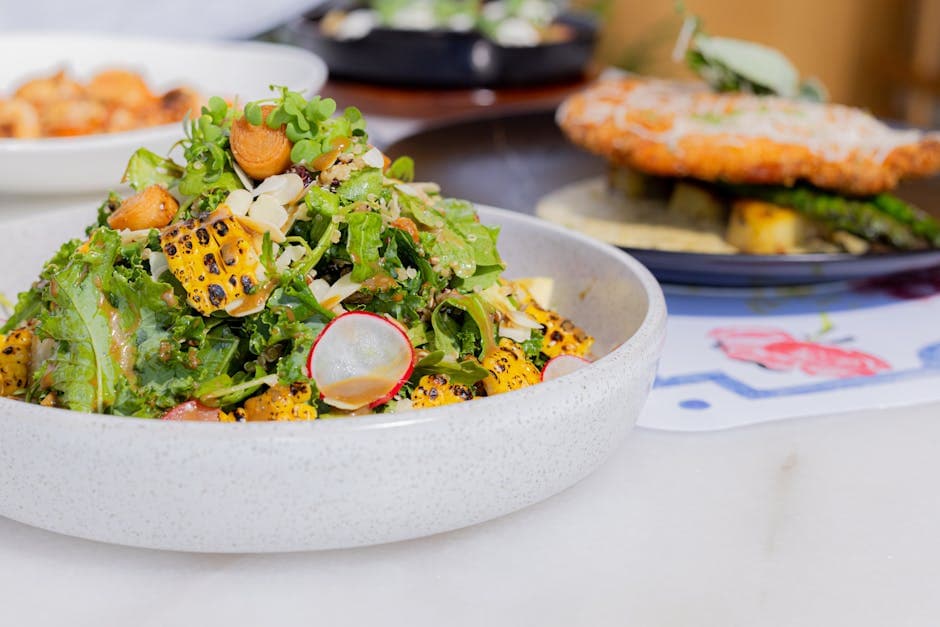 Grillet shiitakesalat på mizuna med ponzusaus