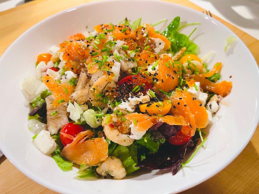 Røkt rekesalat med tomatvinaigrette