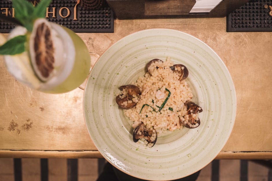 Gazpacho og sjømatcocktail med smakfullt popcorn