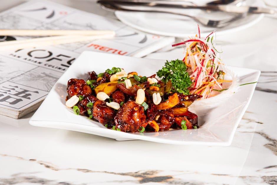 Kung Pao Oksekjøtt med Peanøtter