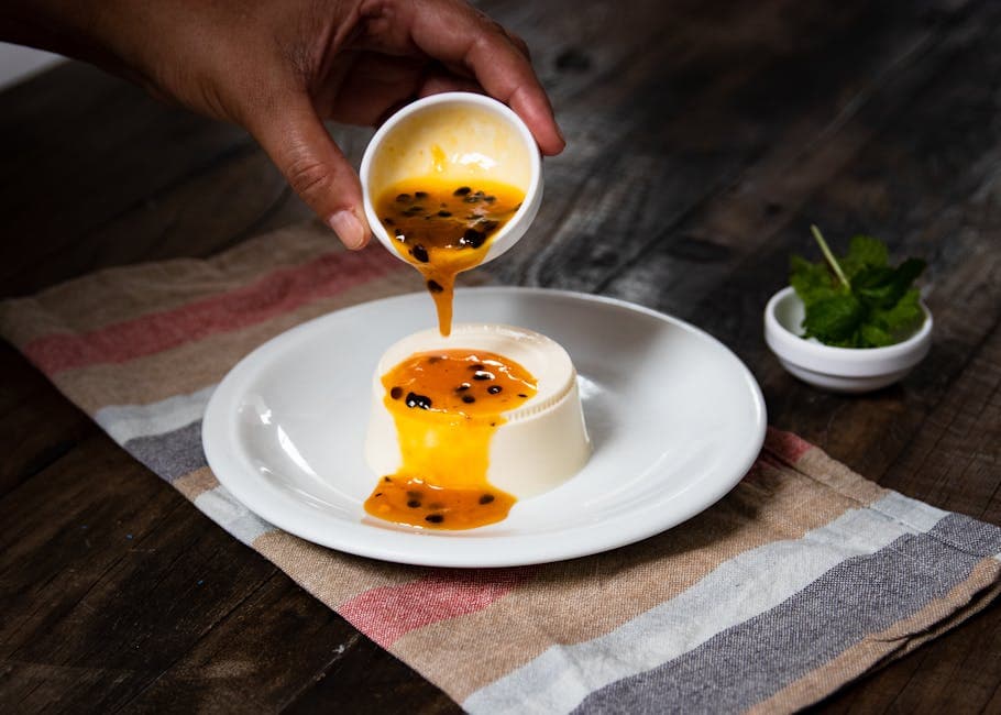 Panna Cotta med appelsin-karamellsaus