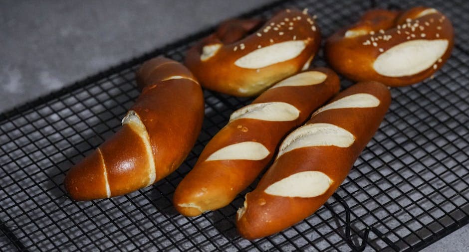 Hjemmelagde pretzels med cheddar og frø
