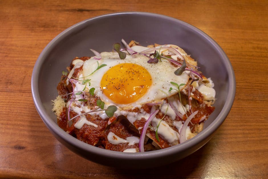 Chipotle Chilaquiles med stekte egg