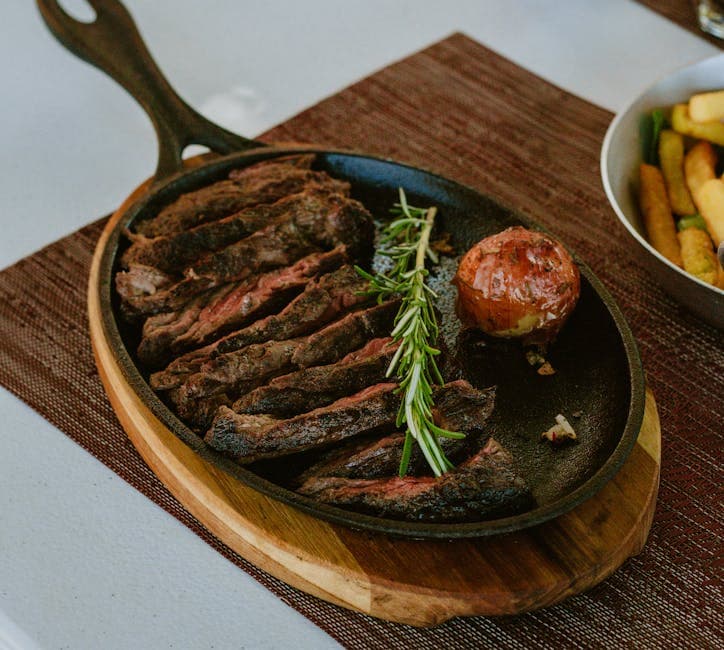 Panestekt ribeye med fransk løkconfit og aligot