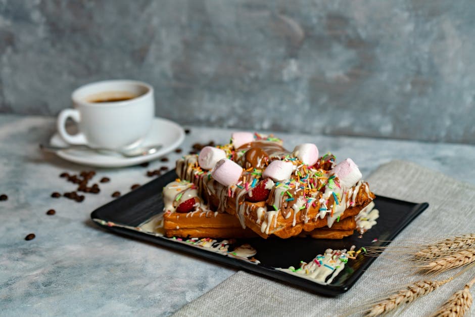 Rocky Road-brødterte med marshmallowsaus