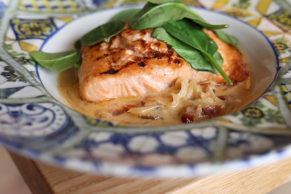 Laks med kremet spinatfettuccine